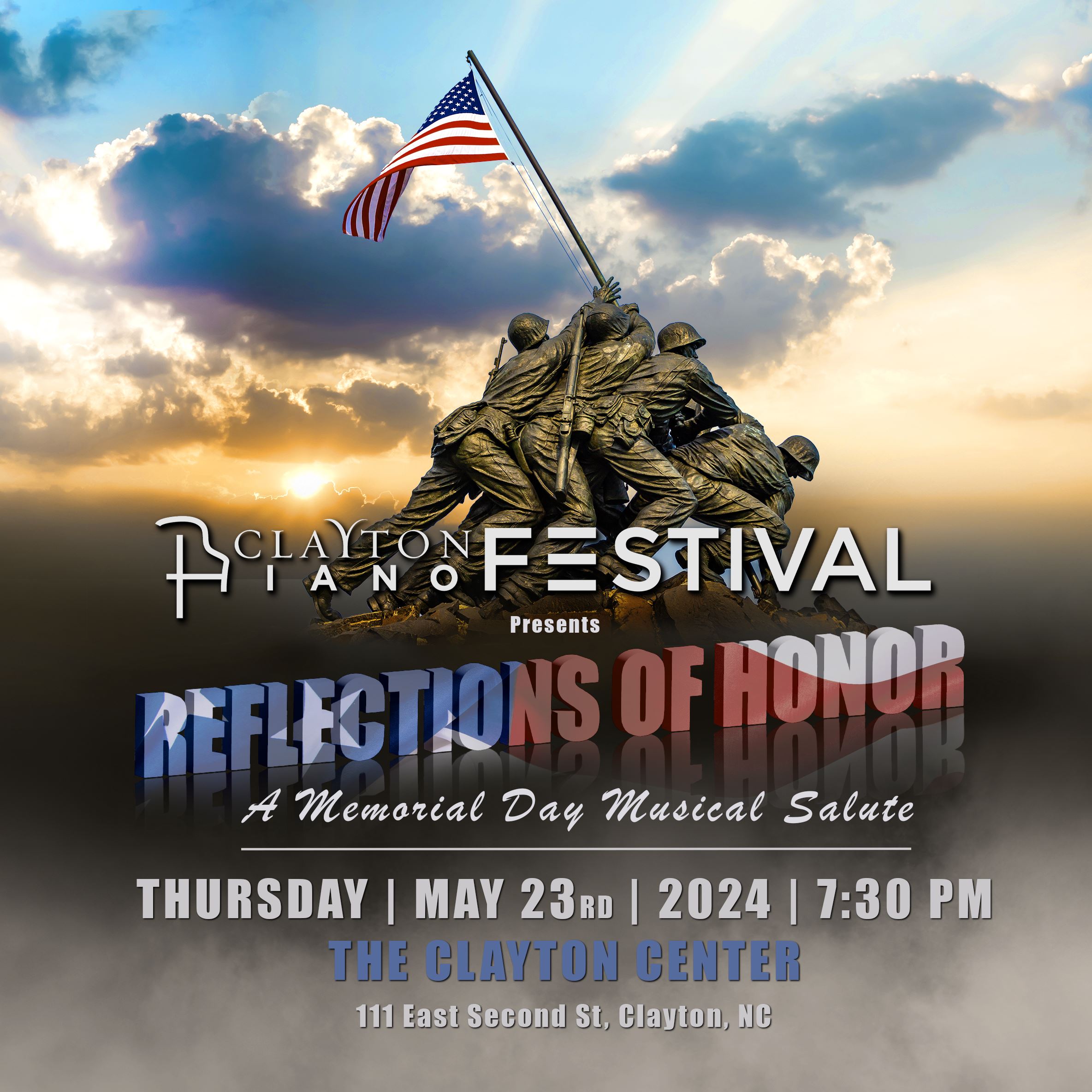 Clayton Piano Festival Presents Reflections of Honor: A Memorial Day musical salute