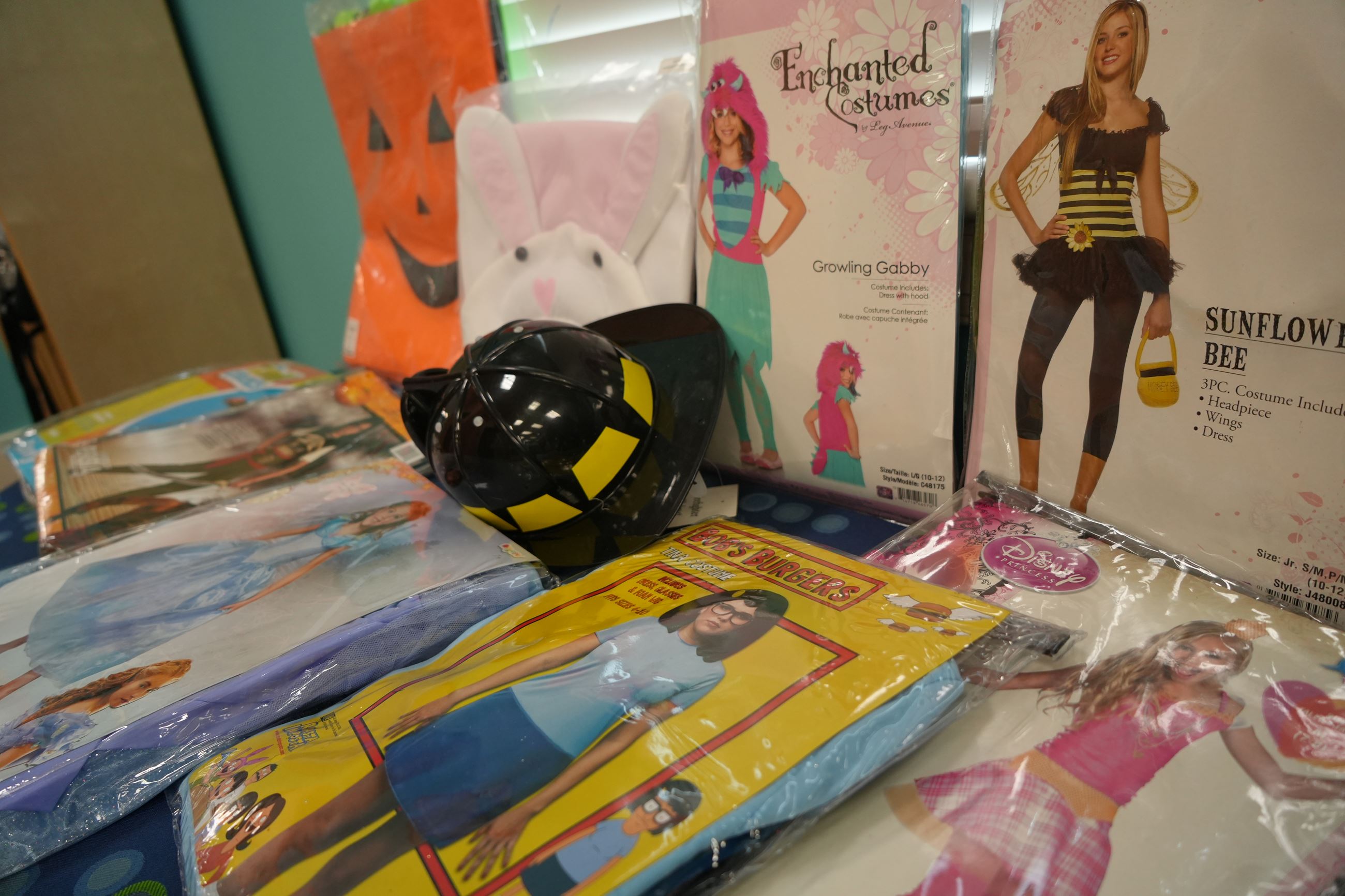 Various Children's and Teen Costumes that Were Donated