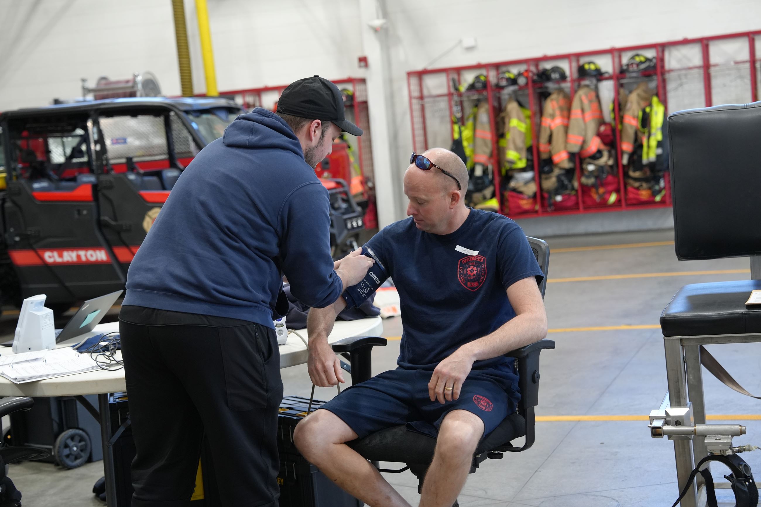 Battalion Chief Andrew Shaw participates in slips, trips, and falls study