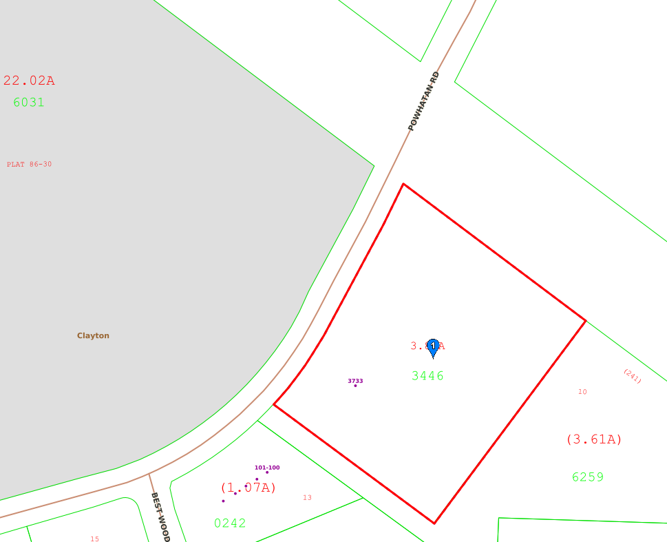 Map outlining the proposed anexation in red