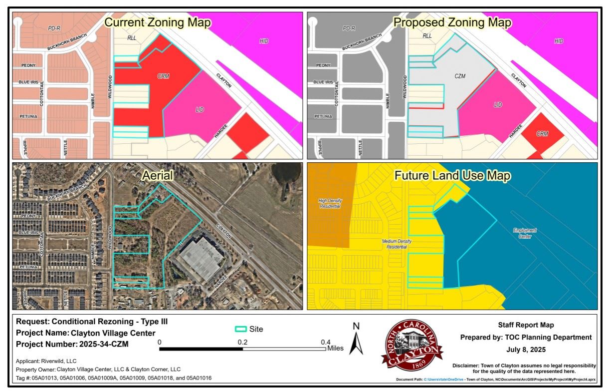 Clayton Village Center Map Screenshot