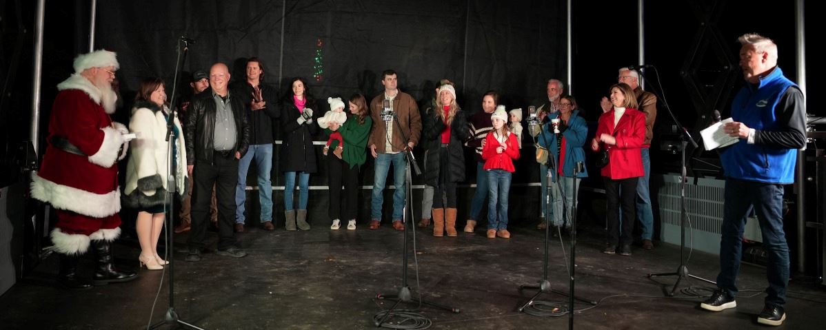 On Stage at the Tree Lighting